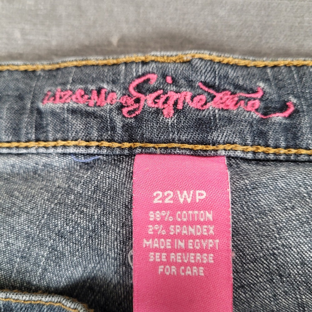 Liz & Me Jeans Women Size 22WP Blue Denim Straight Leg Pants - Picture 2 of 7